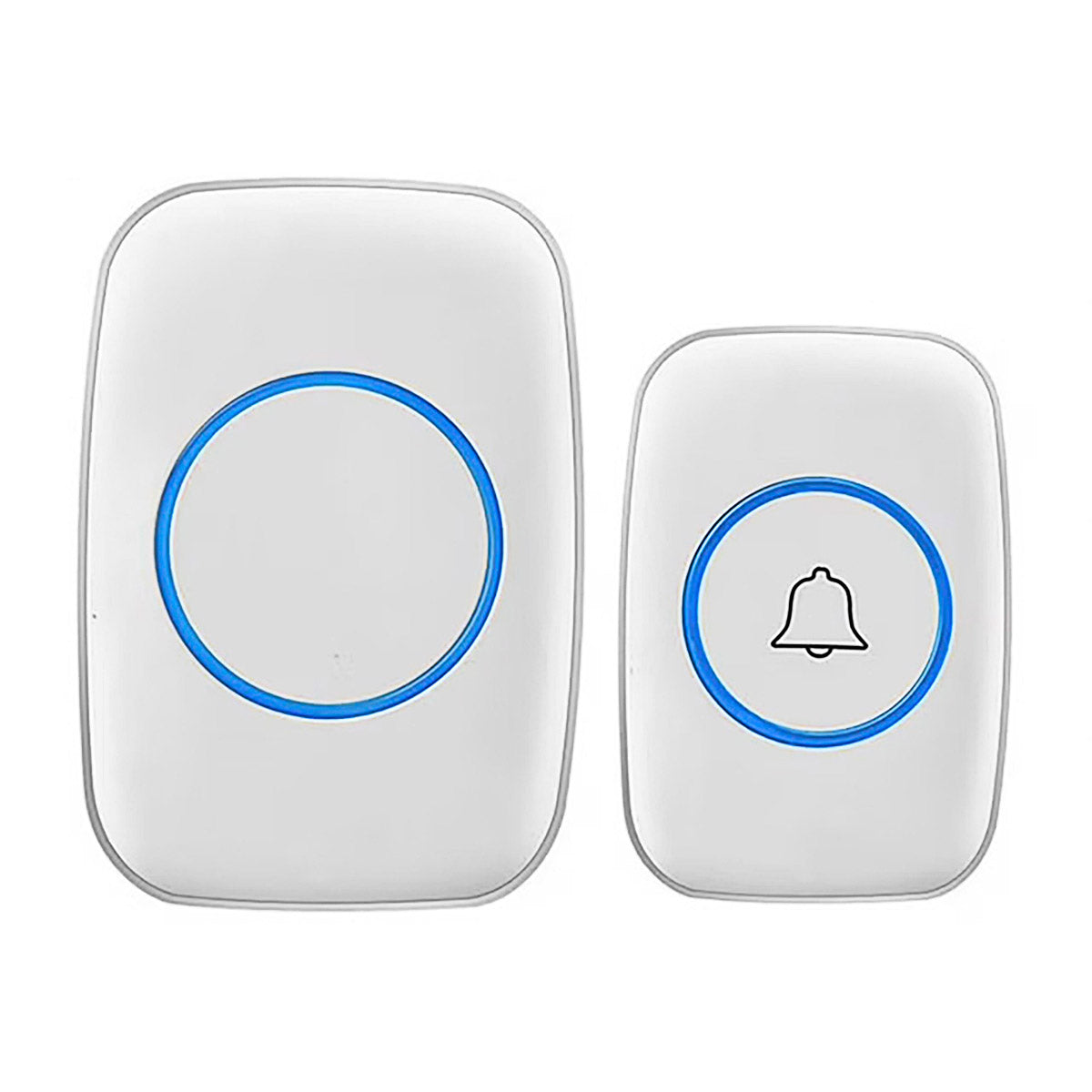 Wireless Doorbell Kit Home Call Button Remote Control White Waterproof Chime