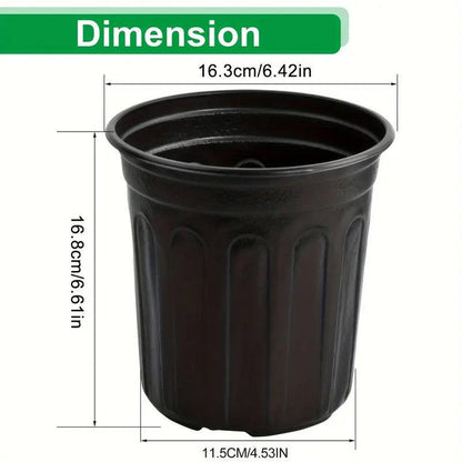 100PCS Black 1 Gallon Soft Plastic Planter Grow Bags - Home & Garden > Garden Beds > Grow Bags