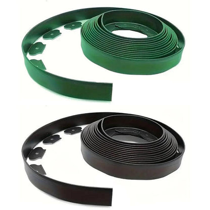 L Shaped Garden Edging Border - 10M Professional Landscape Edging Strip - Black