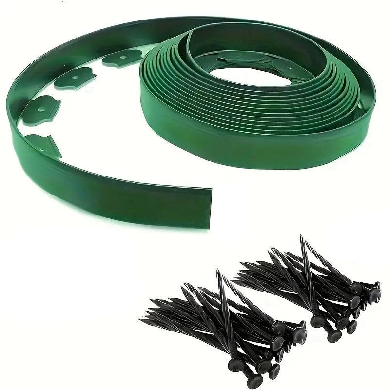 L Shaped Garden Edging Border - 10M Professional Landscape Edging Strip - Black