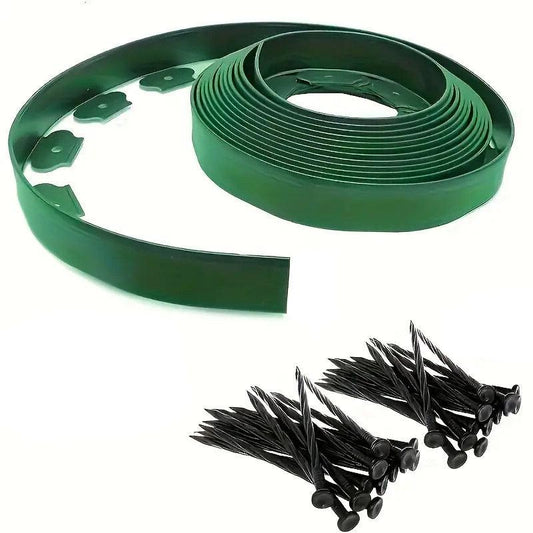 L Shaped Garden Edging Border - 10M Professional Landscape Edging Strip - Black