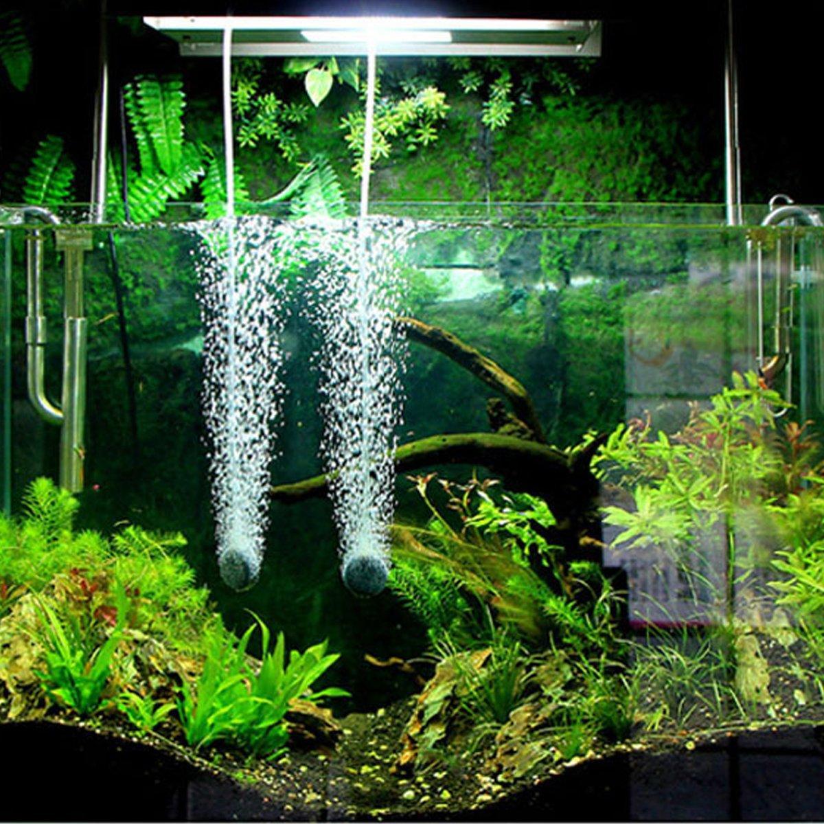 Quiet Fish Tank Oxygen Pump Aquarium Air Stone Aerator Oxygenator Water Filter - 5W