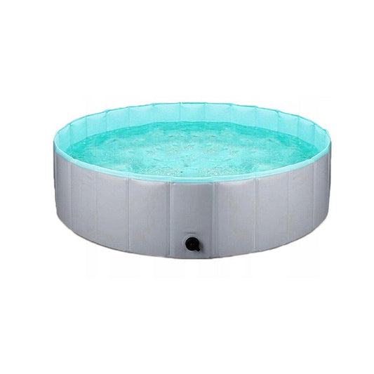 Pet Swimming Pool Foldable Portable Pool for Dogs Outdoor Summer Play - Grey-80x20cm