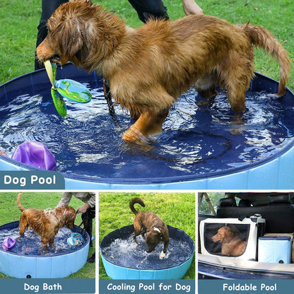 Pet Swimming Pool Foldable Portable Pool for Dogs Outdoor Summer Play - Grey-80x20cm