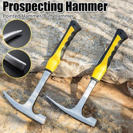 Geological Exploration Duck Bill Hammer - Professional Archaeological Tool & Pointed Inspection Hammer