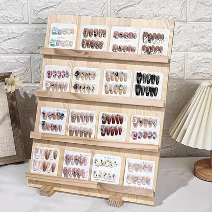 Wooden Earrings Display Rack Multi Tier Jewelry Stand Organizer Earrings Holder - 3-Tier