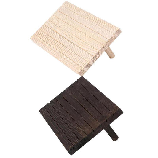 Wooden Earrings and Studs Display Rack Jewellery Organizer Stand 7 Slots Storage - Beige