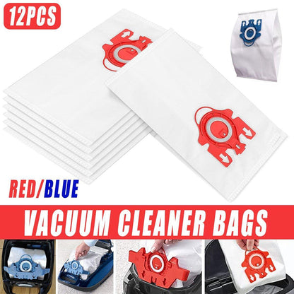 12x Vacuum Cleaner Bags for Miele 3D GN Complete C2 C3 S2 S5 S8 S5211 Models - Red