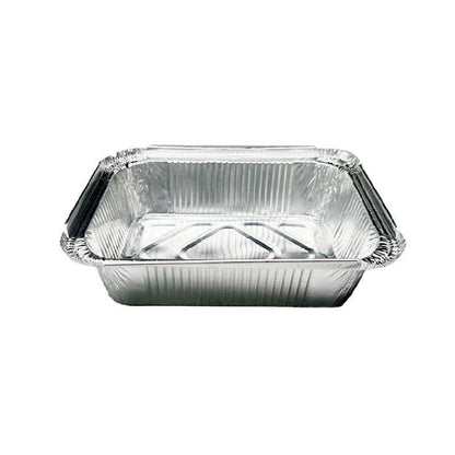 125PCS Disposable Quadrate Tin Foil Pans Oven Grill Safe Non-Stick Baking Trays - 125pcs-850ml