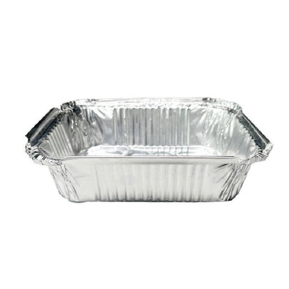 125PCS Disposable Quadrate Tin Foil Pans Oven Grill Safe Non-Stick Baking Trays - 125pcs-850ml