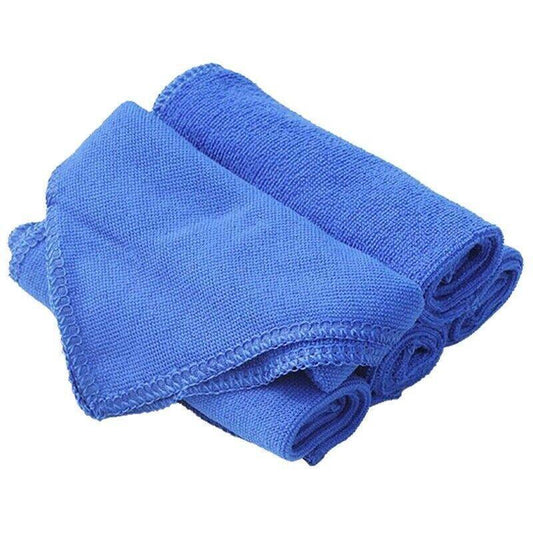 50PCS Blue Microfibre Car Cleaning Cloths 30x30cm Wash Dry Polish Towel Set