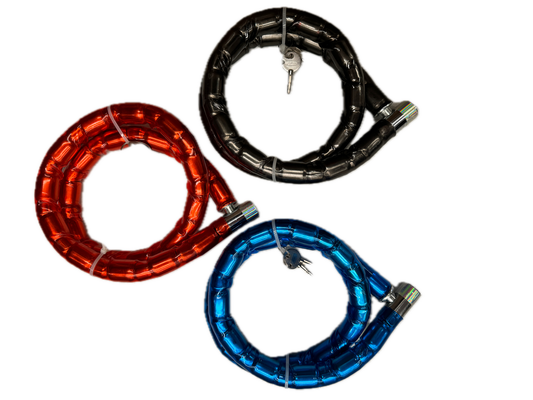 Thick Motorbike Bicycle Lock with Keys - Heavy Duty Anti-Theft Chain Lock (Assorted Colors)