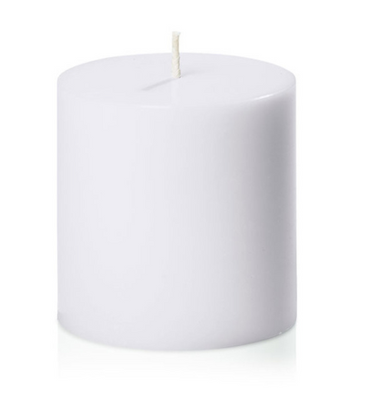 48x Premium Church Candle Pillar Candles White Unscented Lead Free 36Hrs - 7*7cm