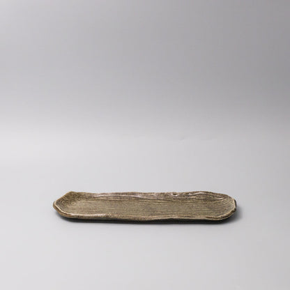 Plate Sashimi Organic Shape 13cm Sage Glaze