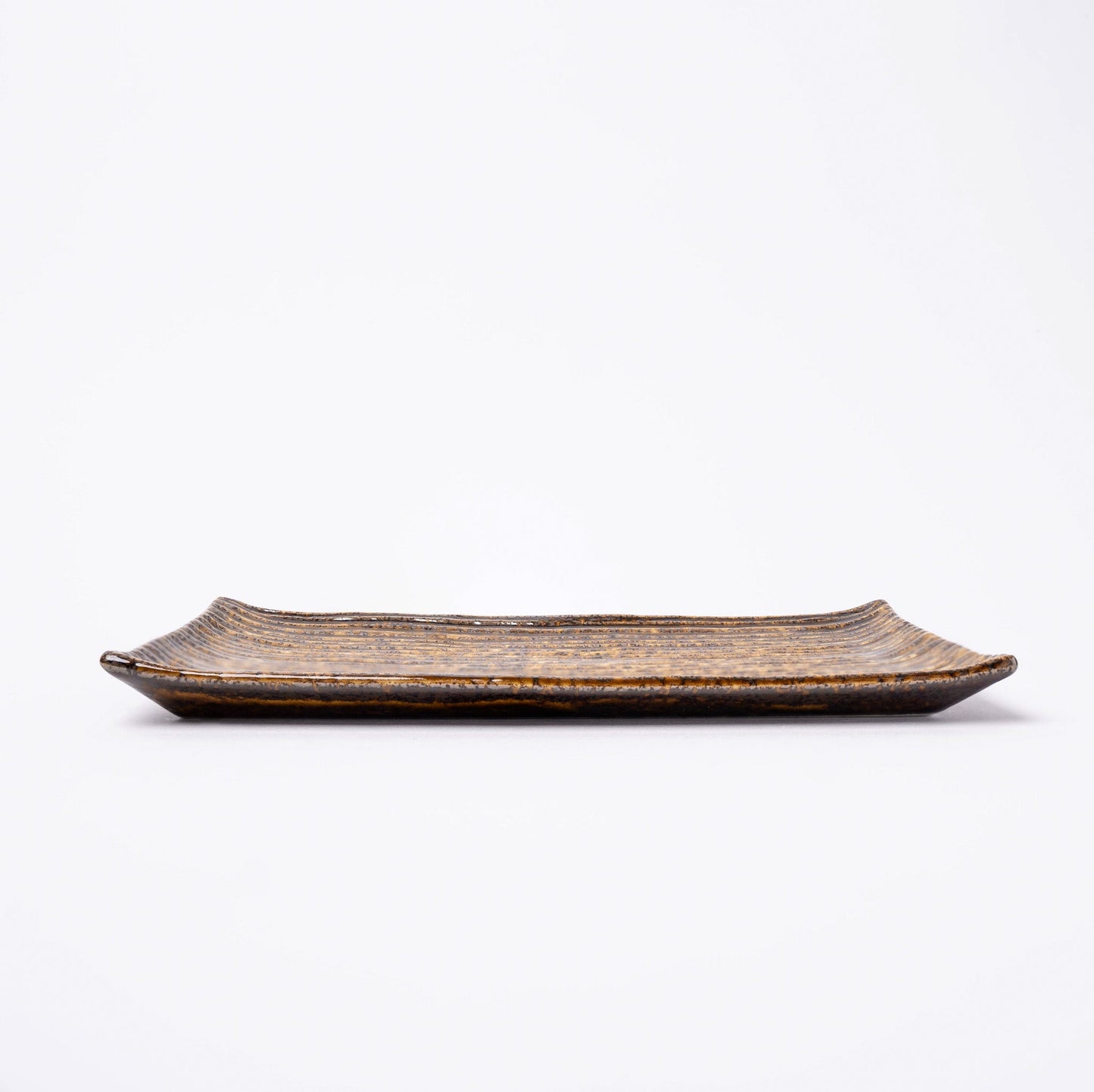 Sushi Plate 24cm Amber Contour Glaze