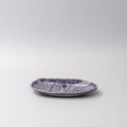 Sushi Plate 21cm Crackle Amethyst Glaze