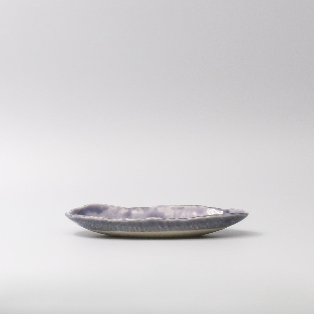 Sushi Plate 21cm Crackle Amethyst Glaze