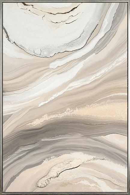 Sandstorm Abstract Artwork Framed 120cm