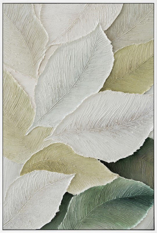 Organic Leaves Framed Artwork 120cm