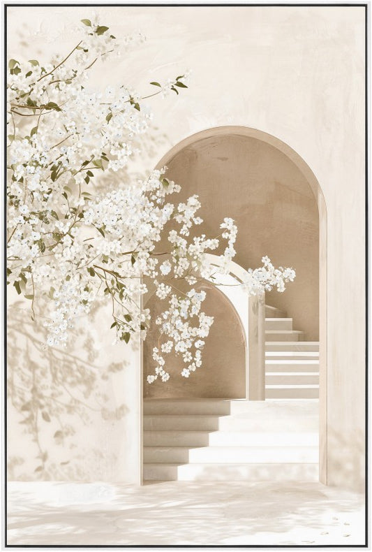 Up The Stairs Framed Artwork 120cm