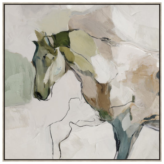 Abstract Horse Framed Artwork 80cm