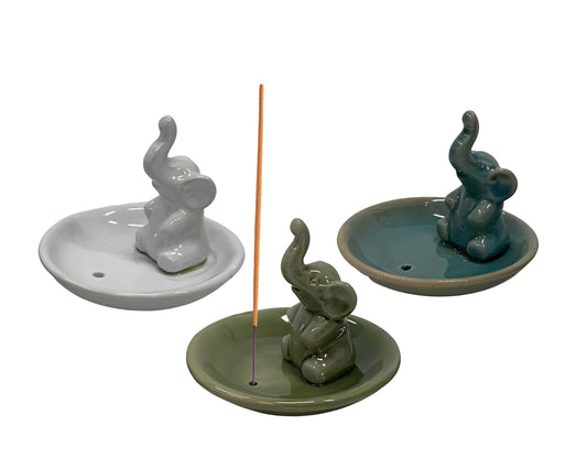Set 3 Elephant Incense Holder 10cm