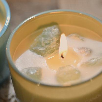 3 PCS (Misty Morning)Macaron Crystal Stone Scented Candle - Aromatherapy Gift