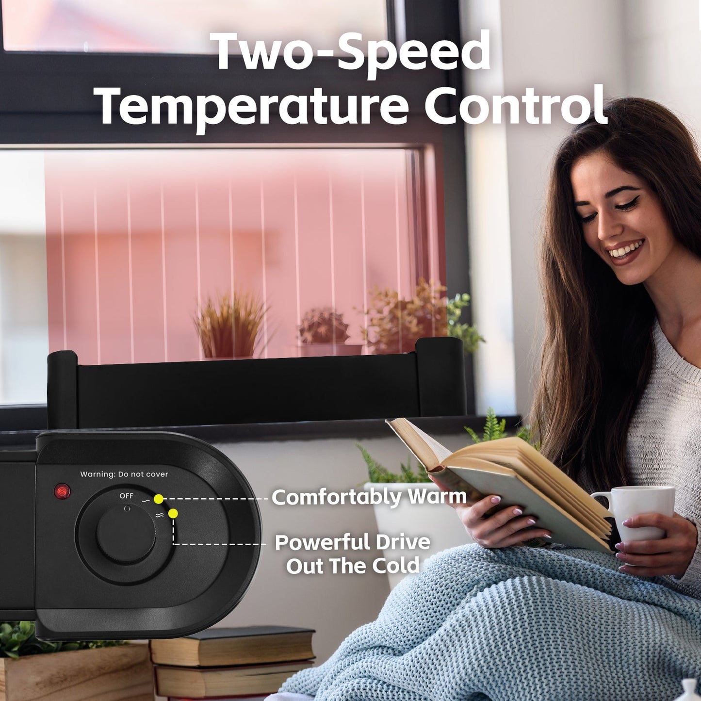 2200W Graphene Floor Electric Heater – Fast Heating, Energy-Efficient, Portable Indoor Heater