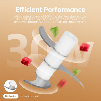 250ml Cordless USB Rechargeable Mini Food Chopper