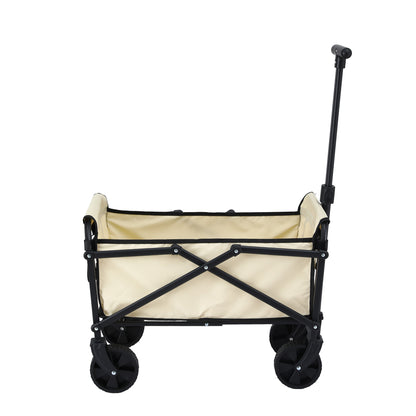 Gardeon Garden Cart Folding Trolley Camping Wagon Barrow Outdoor Beach Beige - #product